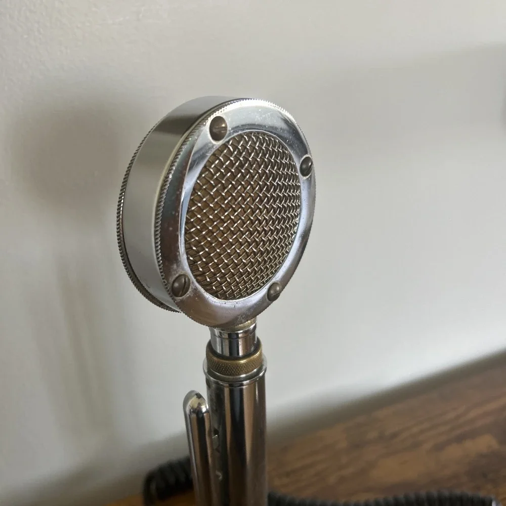 Vintage Astatic Lollipop D-104 Microphone with Cord - T-UG8 Stand Untested